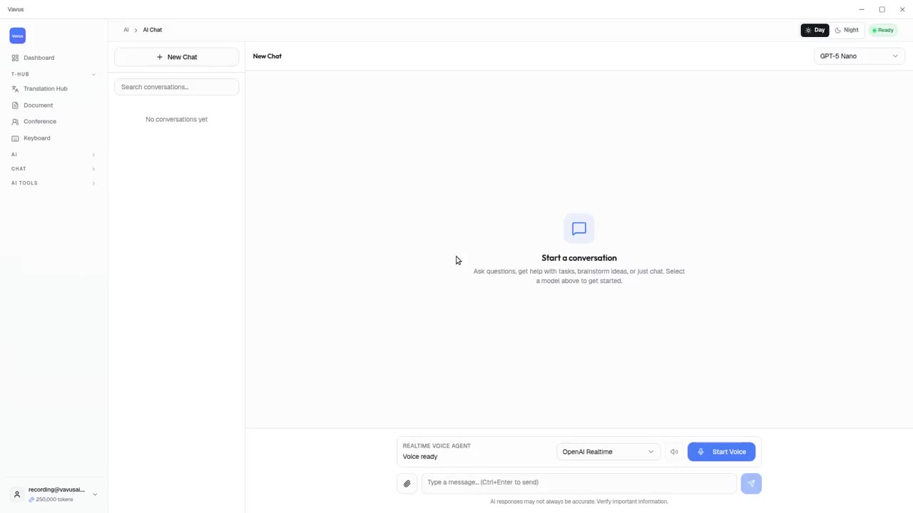 Thumbnail for Vavus AI tools — AI Studio, documents, images, projects